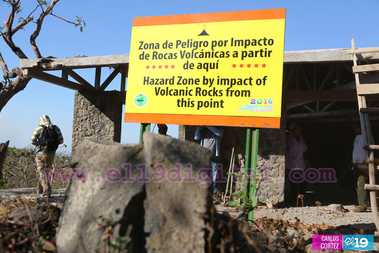Ineter se&ntilde;aliza zonas de peligro del Volc&aacute;n Telica para la protecci&oacute;n de turistas y familias locales